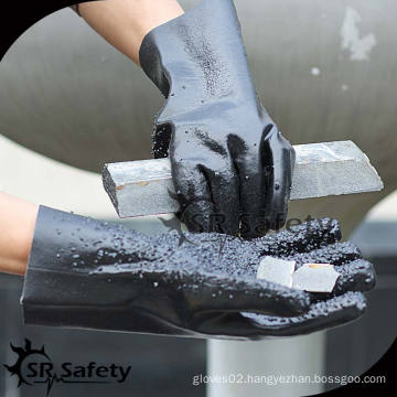 SRSAFETY rough chip pvc gloves